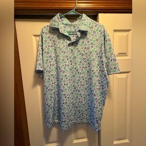 Rhoback men’s large polo floral print